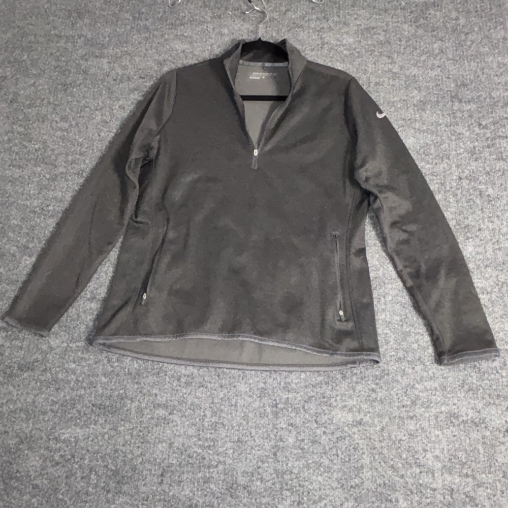 Nike Golf 1/4 Zip Sweatshirt Therma Fit Womens Large Charcoal Grey Pullover Fall